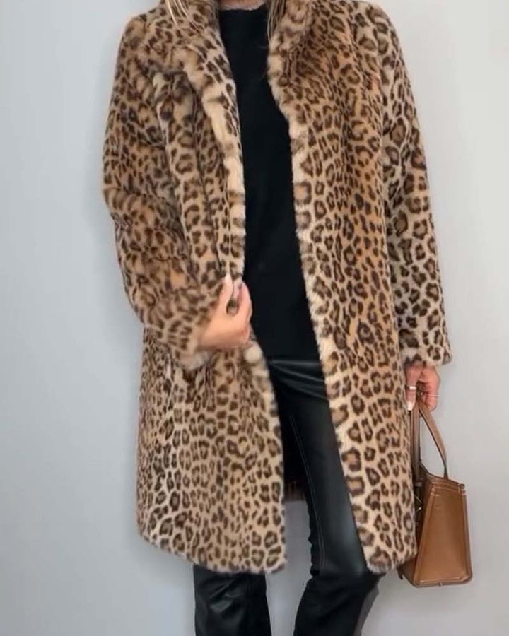 LEIA - Leopard Long Soft Jacket