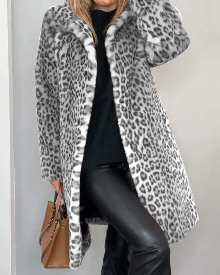 LEIA - Leopard Long Soft Jacket